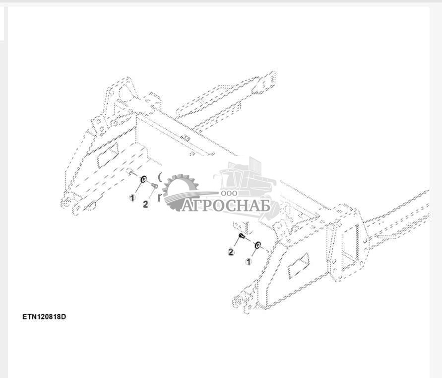 Крепления переднего моста, на уровне земли 